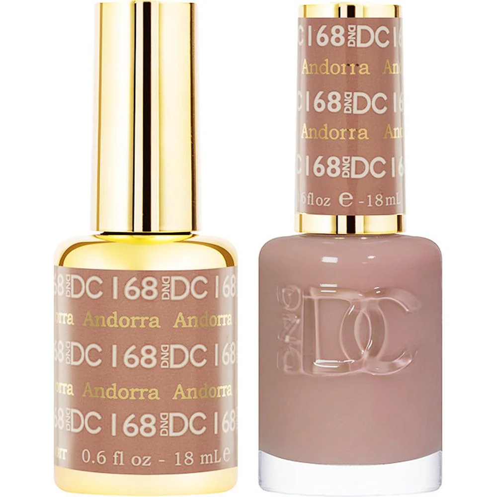 DND DC Duo Gel - #168 Andorra / Soak-Off Gel Polish 0.5 oz. + Nail Lacquer 0.5 oz.
