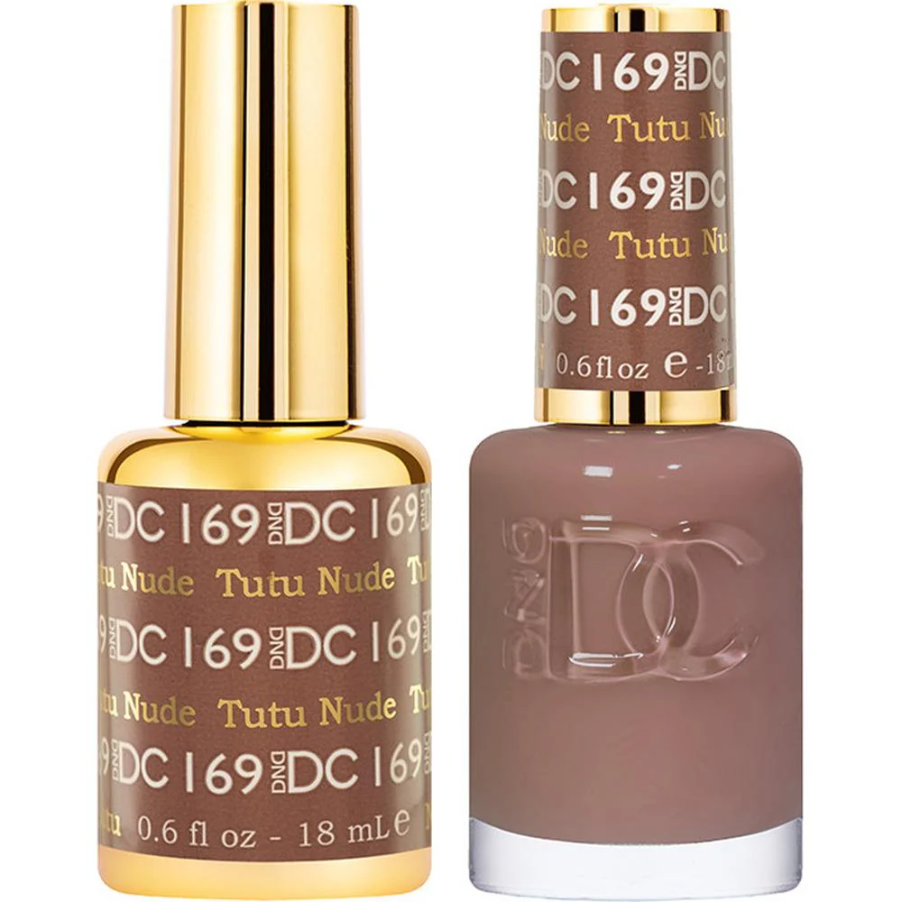 DND DC Duo Gel - #169 Tutu Nude / Soak-Off Gel Polish 0.5 oz. + Nail Lacquer 0.5 oz.