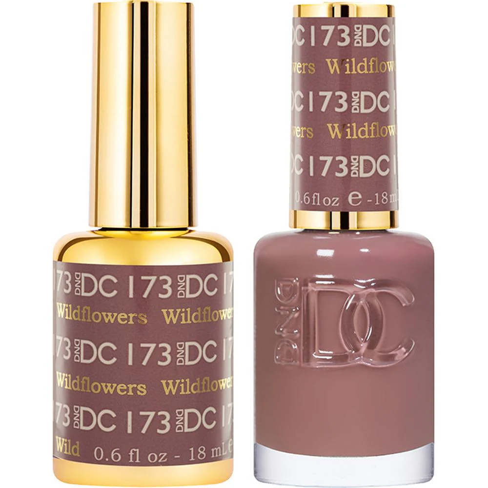 DND DC Duo Gel - #173 Wildflowers / Soak-Off Gel Polish 0.5 oz. + Nail Lacquer 0.5 oz.