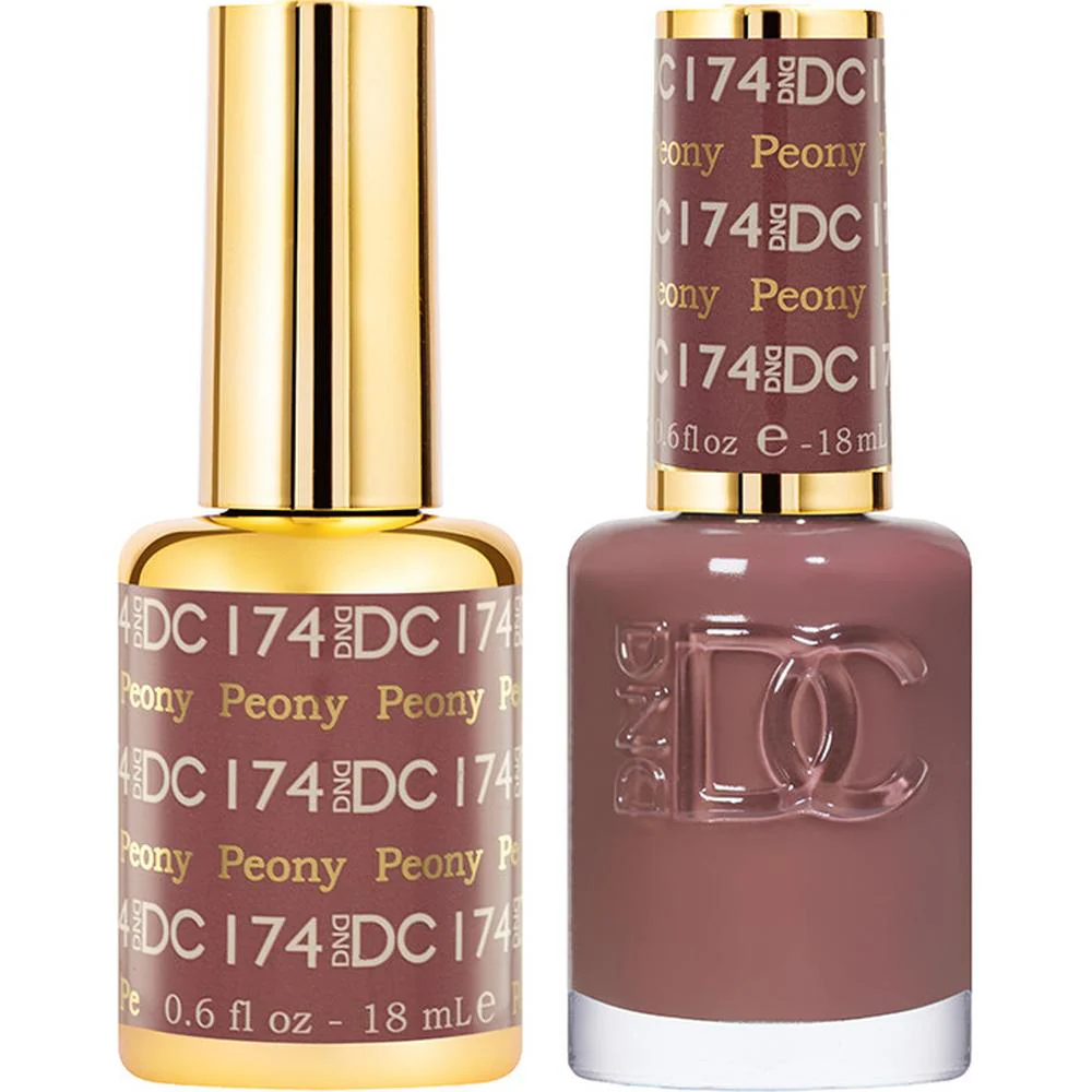 DND DC Duo Gel - #174 Peony / Soak-Off Gel Polish 0.5 oz. + Nail Lacquer 0.5 oz.