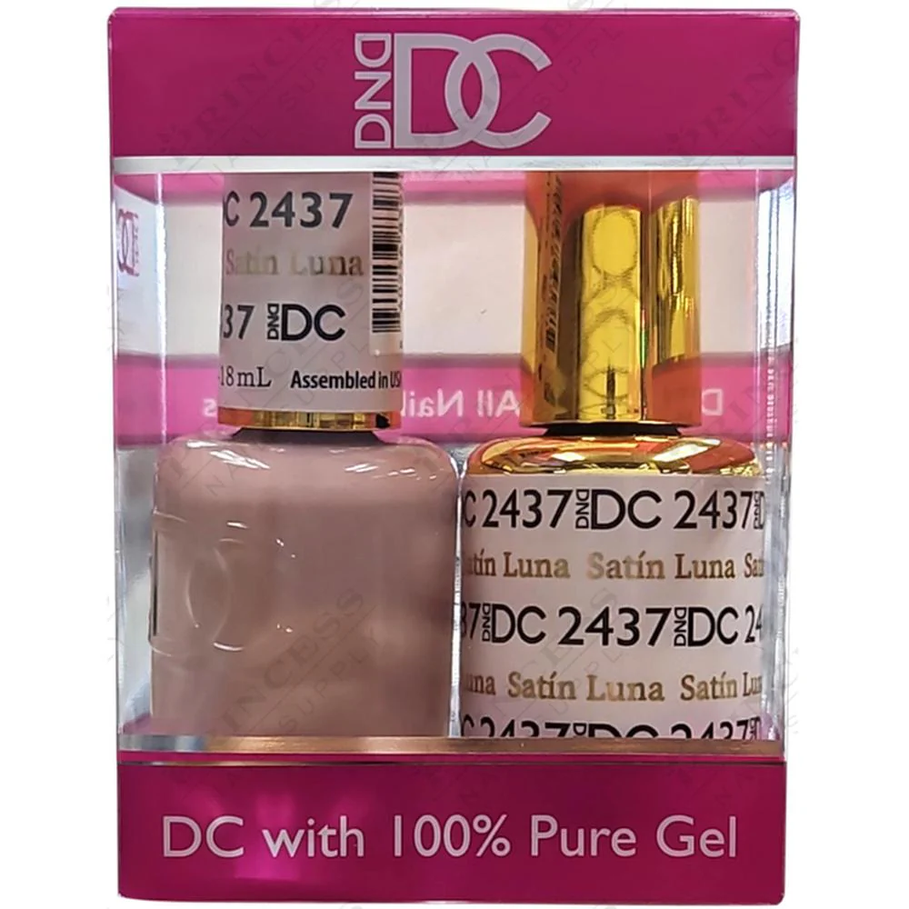 DND DC Duo Gel - #2437 Satin Luna / Soak-Off Gel Polish 0.6 oz. + Nail Lacquer 0.6 oz.