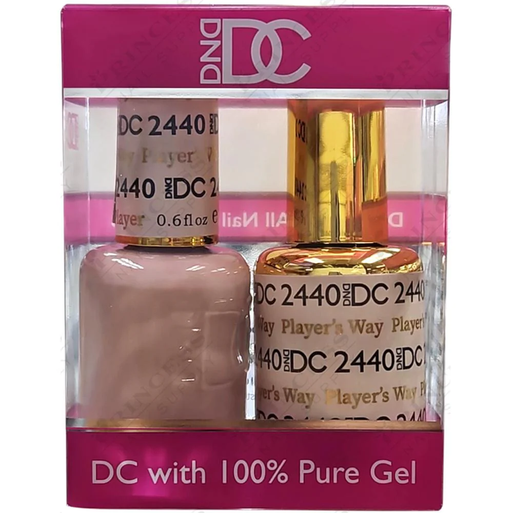 DND DC Duo Gel - #2440 Player's Way / Soak-Off Gel Polish 0.6 oz. + Nail Lacquer 0.6 oz.