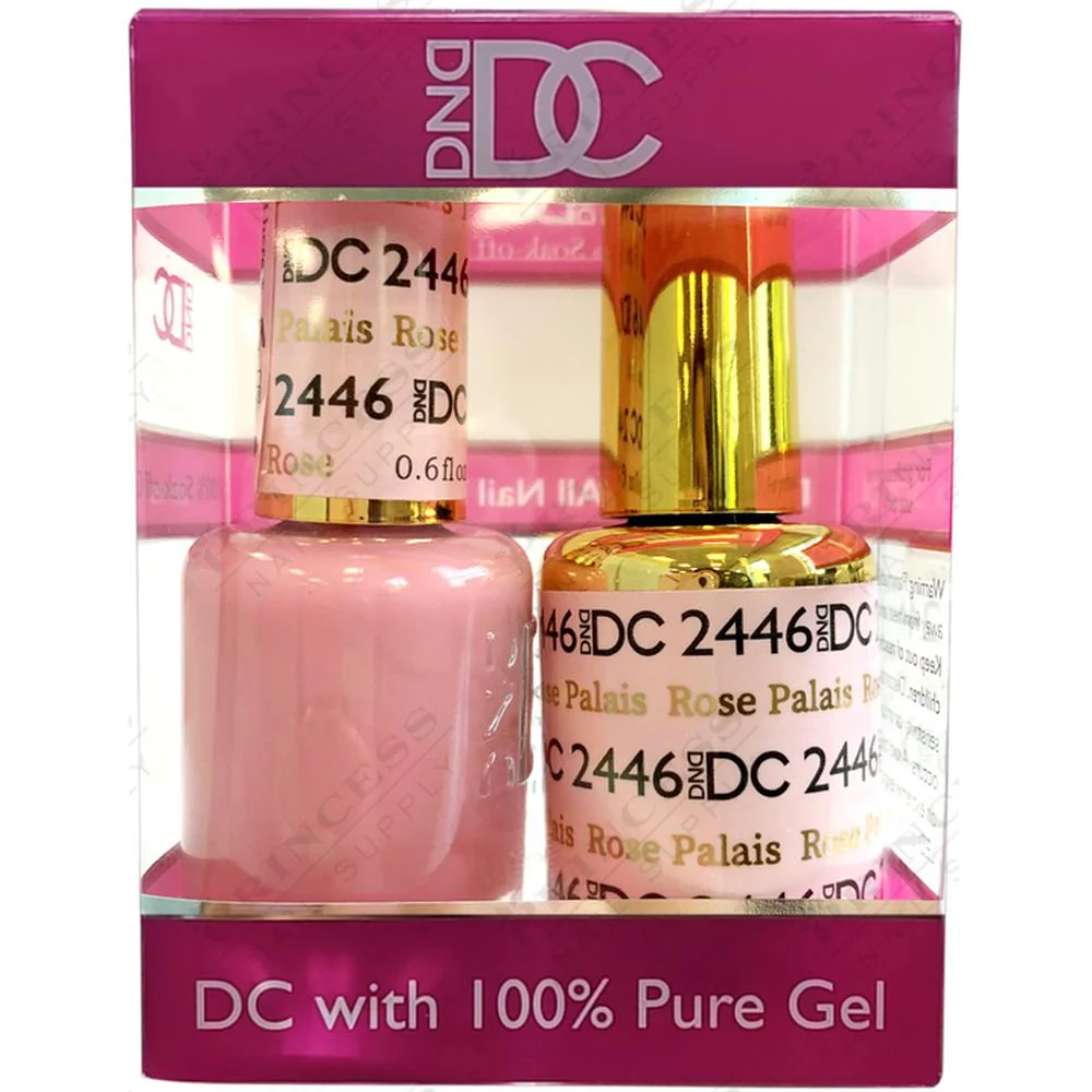 DND DC Duo Gel - #2446 Rose Palais / Soak-Off Gel Polish 0.6 oz. + Nail Lacquer 0.6 oz.