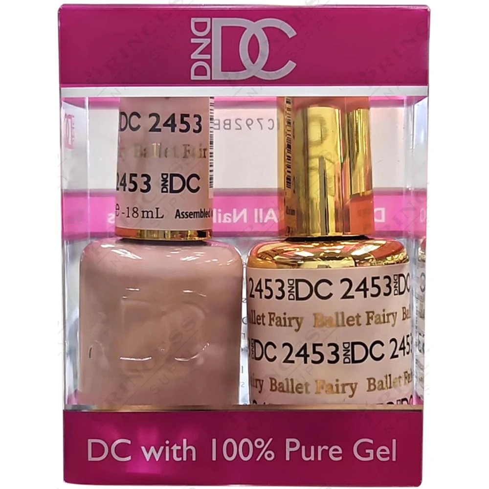 DND DC Duo Gel - #2453 Ballet Fairy / Soak-Off Gel Polish 0.6 oz. + Nail Lacquer 0.6 oz.