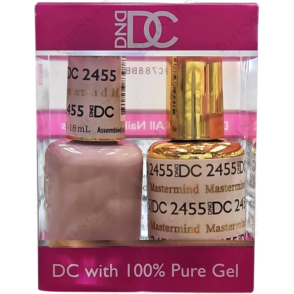 DND DC Duo Gel - #2455 Mastermind / Soak-Off Gel Polish 0.6 oz. + Nail Lacquer 0.6 oz.