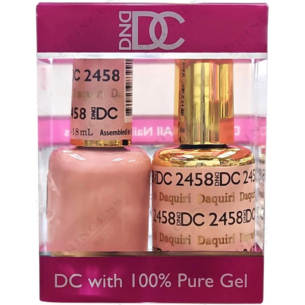 DND DC Duo Gel - #2458 Daquiri / Soak-Off Gel Polish 0.6 oz. + Nail Lacquer 0.6 oz.