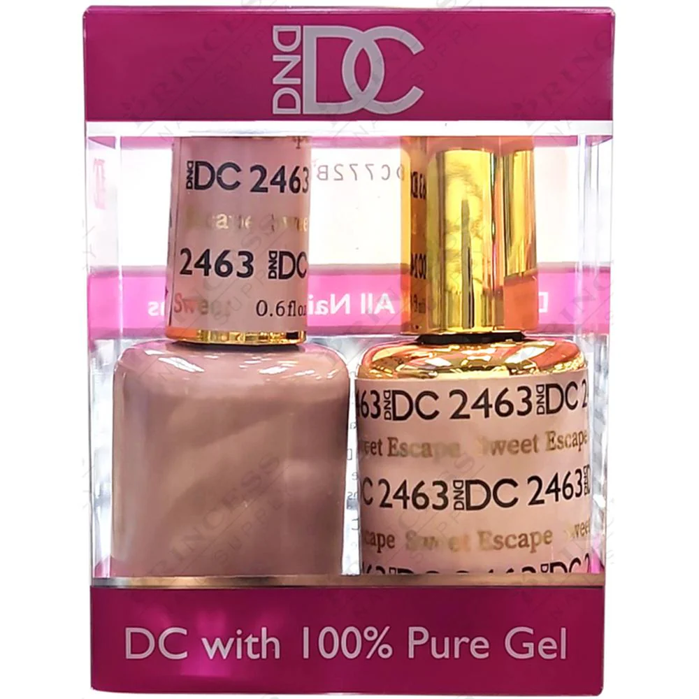 DND DC Duo Gel - #2463 Sweet Escape / Soak-Off Gel Polish 0.6 oz. + Nail Lacquer 0.6 oz.