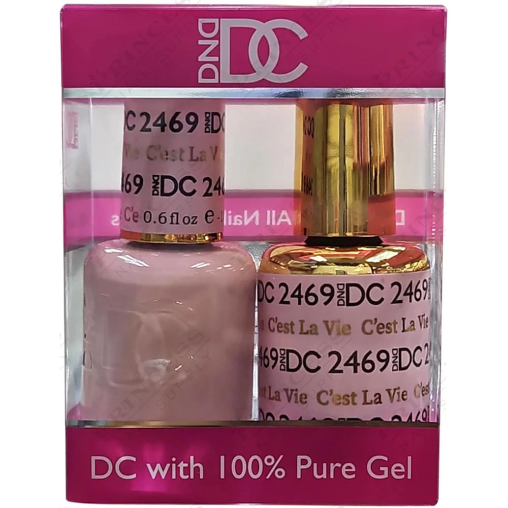 DND DC Duo Gel - #2469 C'Est La Vie / Soak-Off Gel Polish 0.6 oz. + Nail Lacquer 0.6 oz.