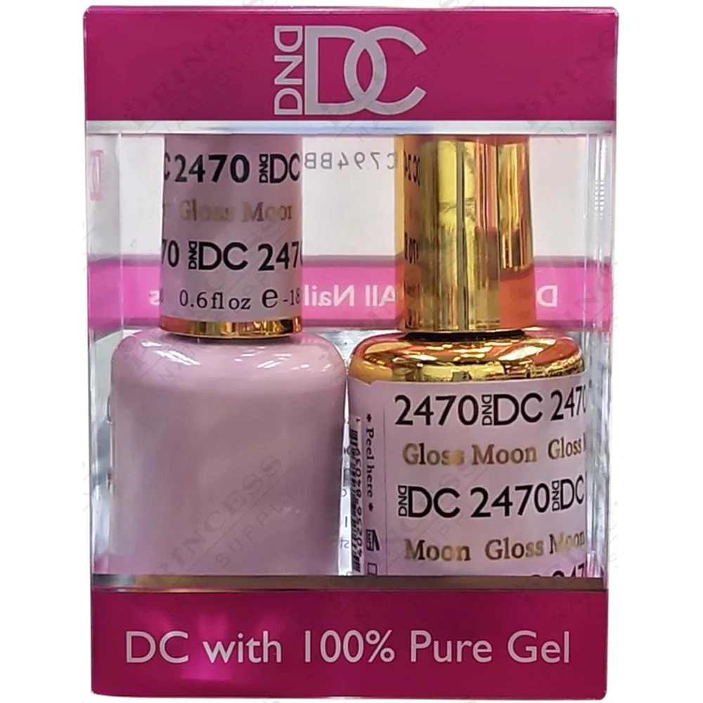 DND DC Duo Gel - #2470 Gloss Moon / Soak-Off Gel Polish 0.6 oz. + Nail Lacquer 0.6 oz.