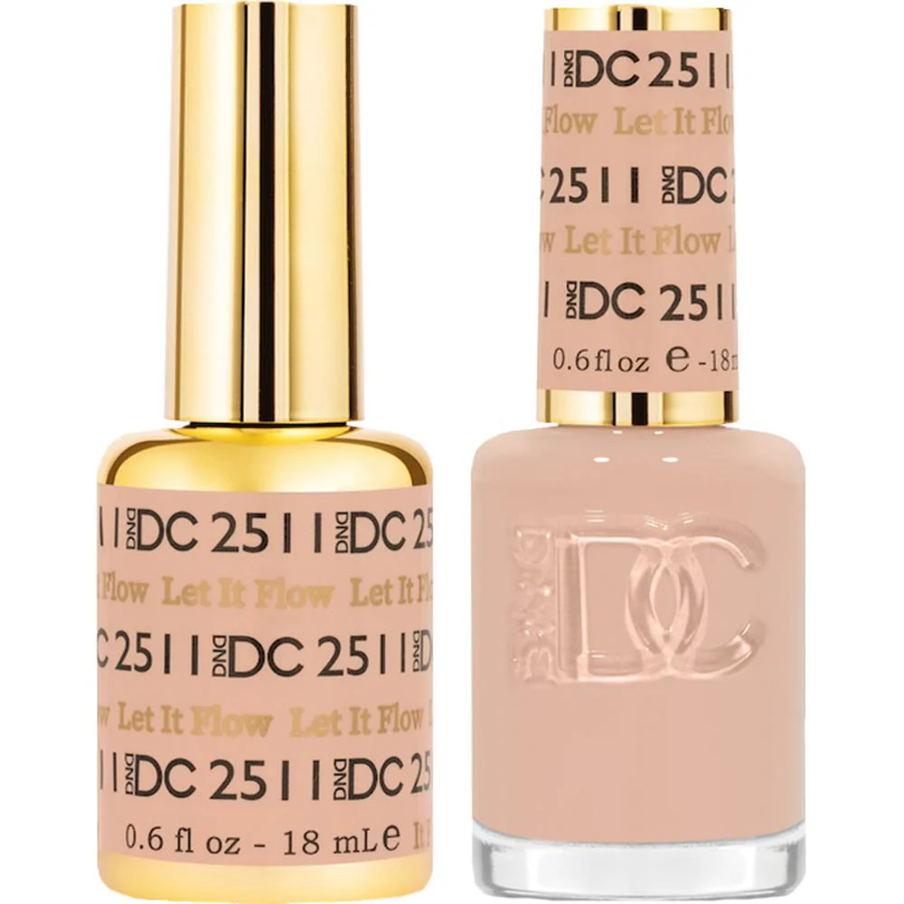 DND DC Duo Gel - #2511 Let It Flow / Soak-Off Gel Polish 0.6 oz. + Nail Lacquer 0.6 oz.