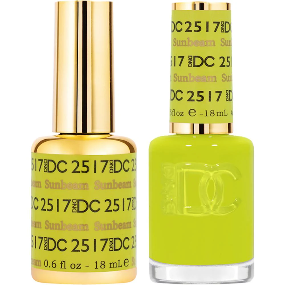 DND DC Duo Gel - #2517 Sunbeam / Soak-Off Gel Polish 0.6 oz. + Nail Lacquer 0.6 oz.