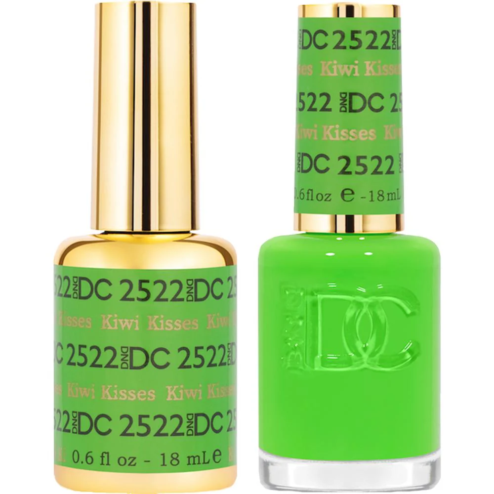 DND DC Duo Gel - #2522 Kiwi Kisses / Soak-Off Gel Polish 0.6 oz. + Nail Lacquer 0.6 oz.