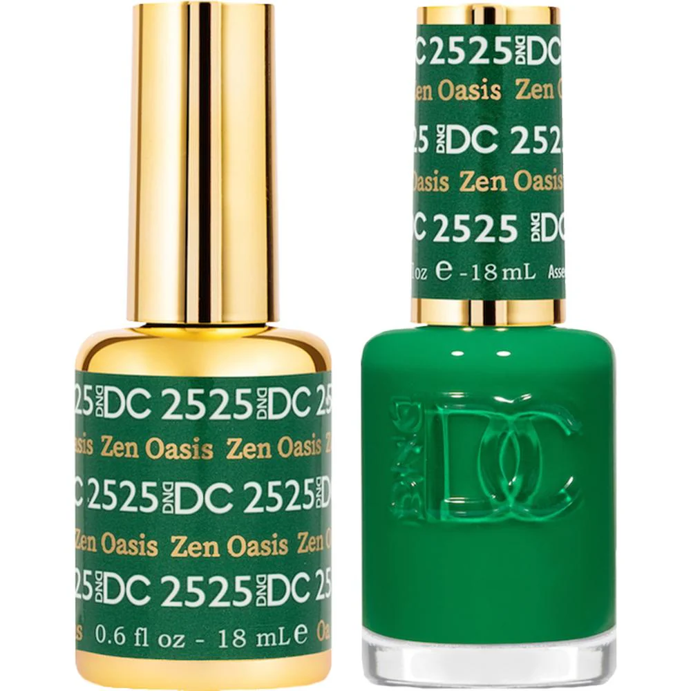 DND DC Duo Gel - #2525 Zen Oasis / Soak-Off Gel Polish 0.6 oz. + Nail Lacquer 0.6 oz.
