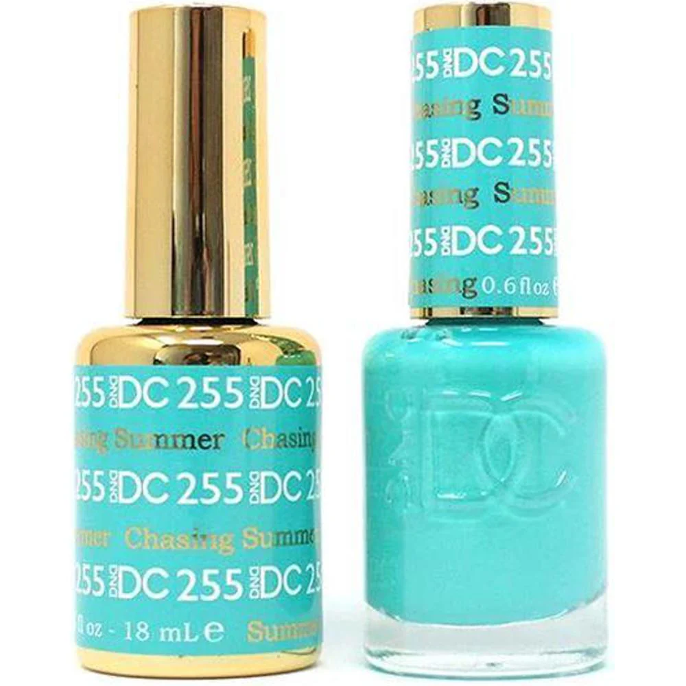 DND DC Duo Gel - #255 Chasing Summer / Soak-Off Gel Polish 0.5 oz. + Nail Lacquer 0.5 oz.