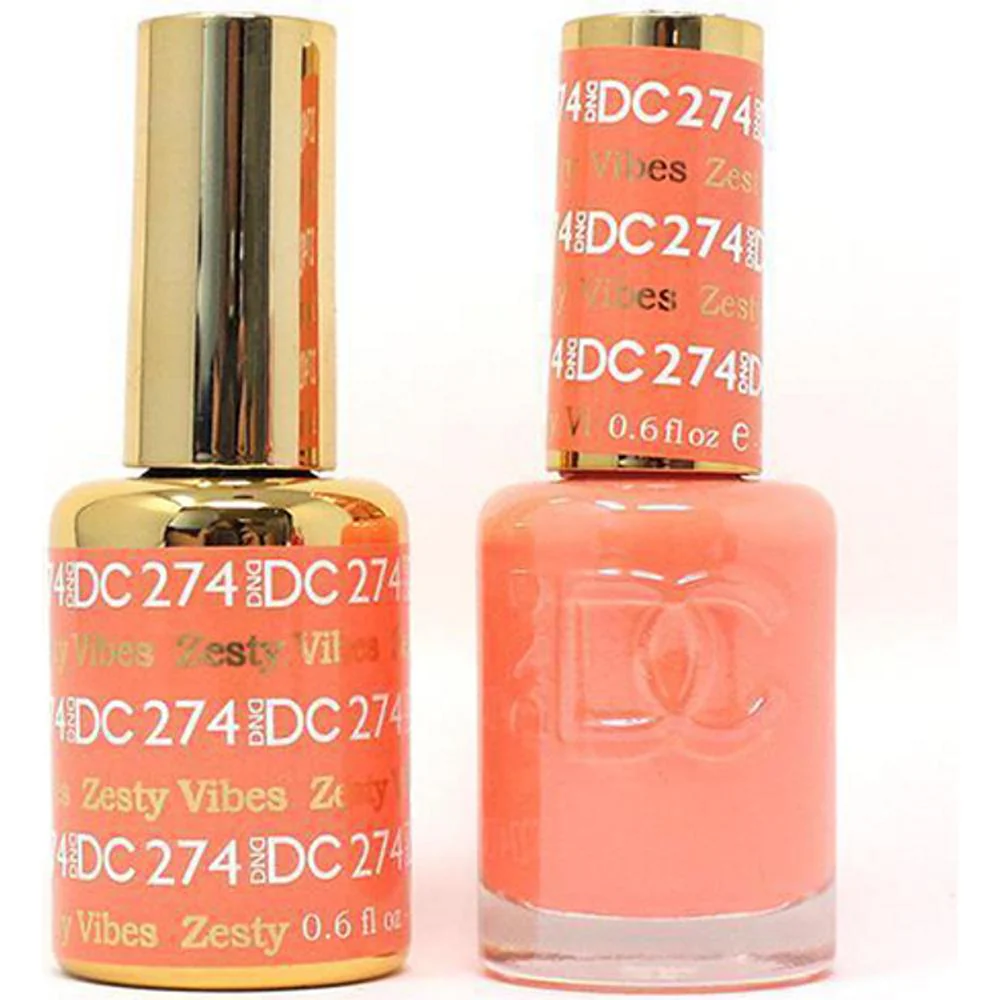 DND DC Duo Gel - #274 Zesty Vibes / Soak-Off Gel Polish 0.5 oz. + Nail Lacquer 0.5 oz.