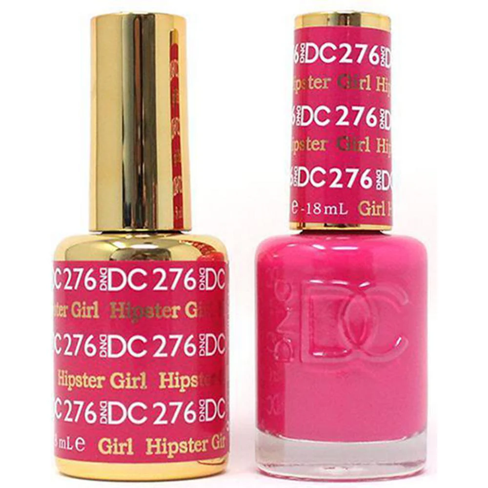DND DC Duo Gel - #276 Hipster Girl / Soak-Off Gel Polish 0.5 oz. + Nail Lacquer 0.5 oz.