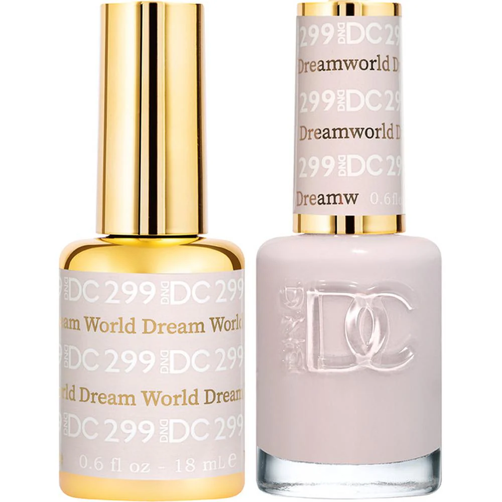 DND DC Duo Gel - #299 Dream World / Soak-Off Gel Polish 0.6 oz. + Nail Lacquer 0.6 oz.