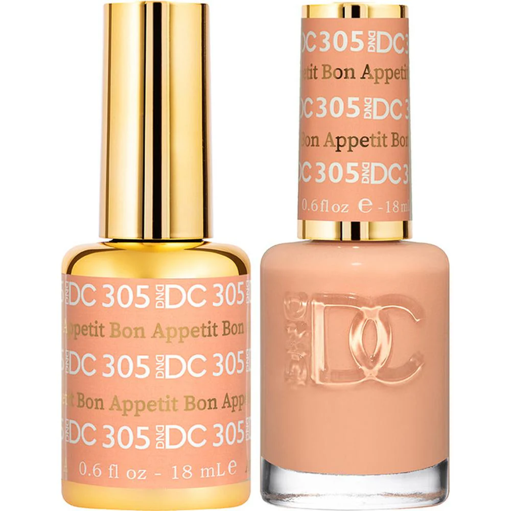 DND DC Duo Gel - #305 Bon Appetit / Soak-Off Gel Polish 0.6 oz. + Nail Lacquer 0.6 oz.