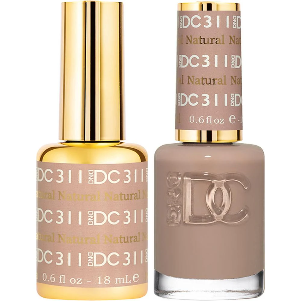 DND DC Duo Gel - #311 Natural / Soak-Off Gel Polish 0.6 oz. + Nail Lacquer 0.6 oz.