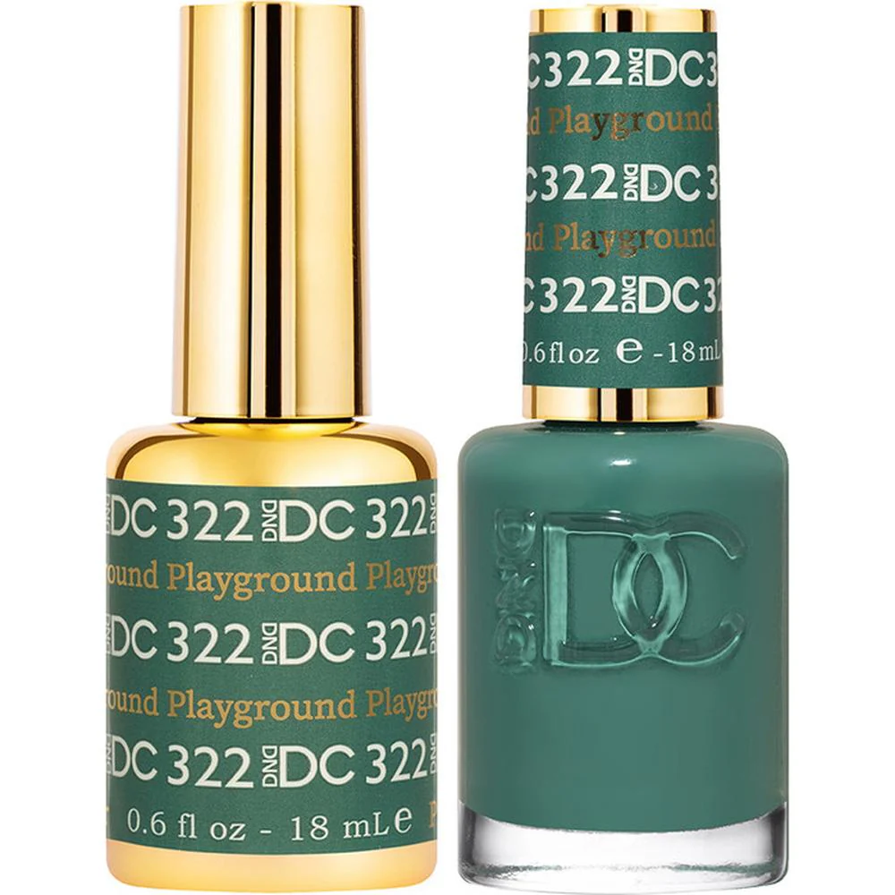 DND DC Duo Gel - #322 Playground / Soak-Off Gel Polish 0.6 oz. + Nail Lacquer 0.6 oz.