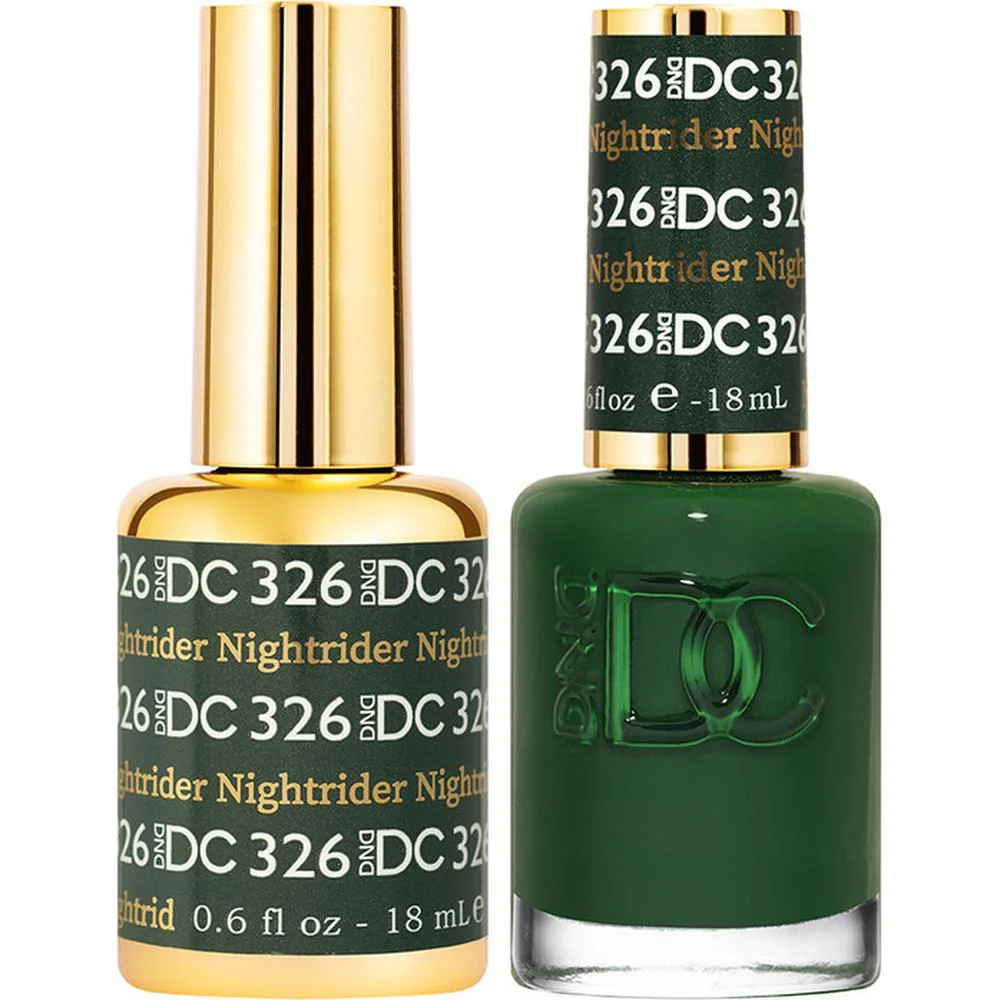 DND DC Duo Gel - #326 Nightrider / Soak-Off Gel Polish 0.6 oz. + Nail Lacquer 0.6 oz.