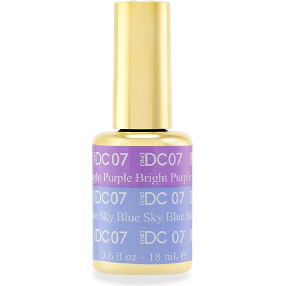 DND DC Mood Soak-Off Gel Polish - 07 Bright Purple Blue Sky / 0.6 oz. - 18 mL.
