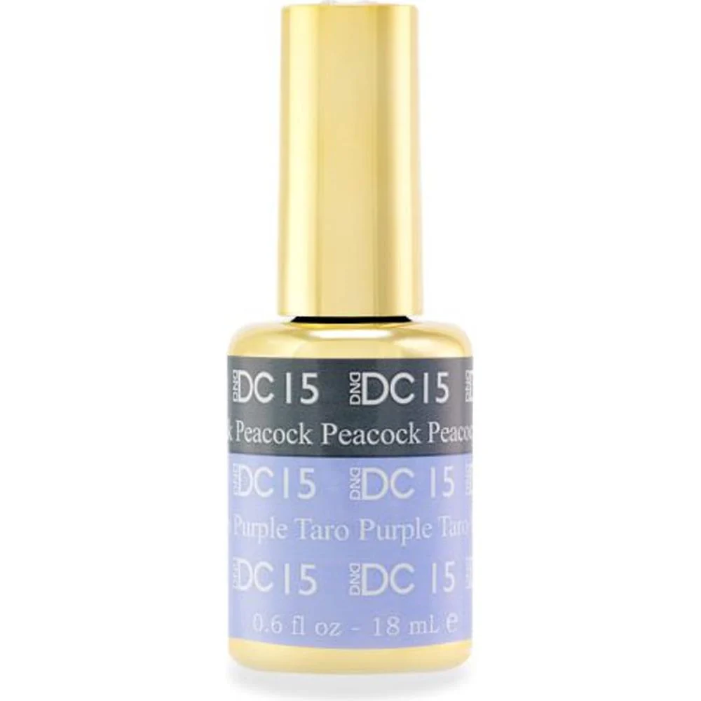 DND DC Mood Soak-Off Gel Polish - 15 Peacock Taro Purple / 0.6 oz. - 18 mL.