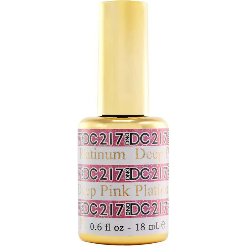 Deep Pink Platinum #217 DND DC Platinum Gel Polish / 0.6 oz. - Image 2
