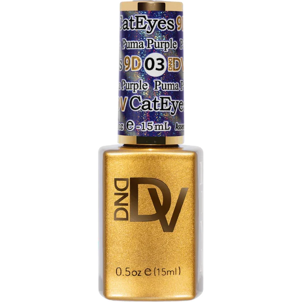 DND DIVA 9D Cat Eye Glassball #03 - Puma Purple / 0.6 oz.