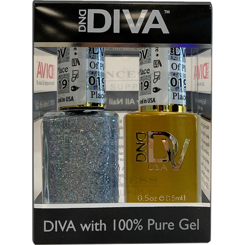 DND Diva Duo Gel - #019 - Out of Place / Soak-Off Gel Polish 0.5 oz. + Nail Lacquer 0.5 oz.