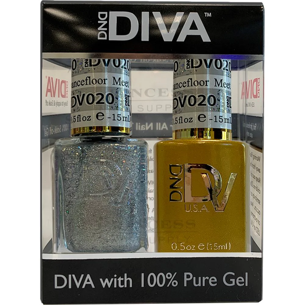 DND Diva Duo Gel - #020 - Meet On The Dancefloor / Soak-Off Gel Polish 0.5 oz. + Nail Lacquer 0.5 oz.