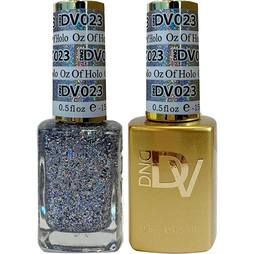 DND Diva Duo Gel - #023 - oz of Holo / Soak-Off Gel Polish 0.5 oz. + Nail Lacquer 0.5 oz.