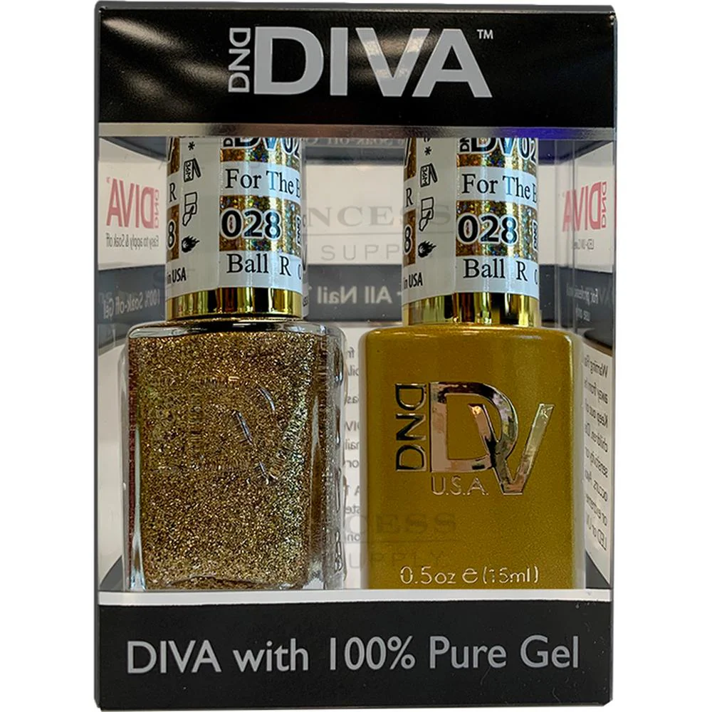 DND Diva Duo Gel - #028 - Ready For The Ball / Soak-Off Gel Polish 0.5 oz. + Nail Lacquer 0.5 oz.