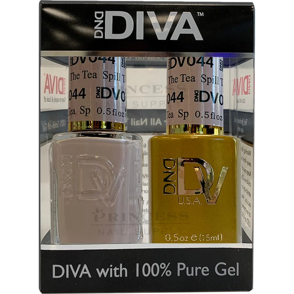DND Diva Duo Gel - #044 - Spill The Tea / Soak-Off Gel Polish 0.5 oz. + Nail Lacquer 0.5 oz.