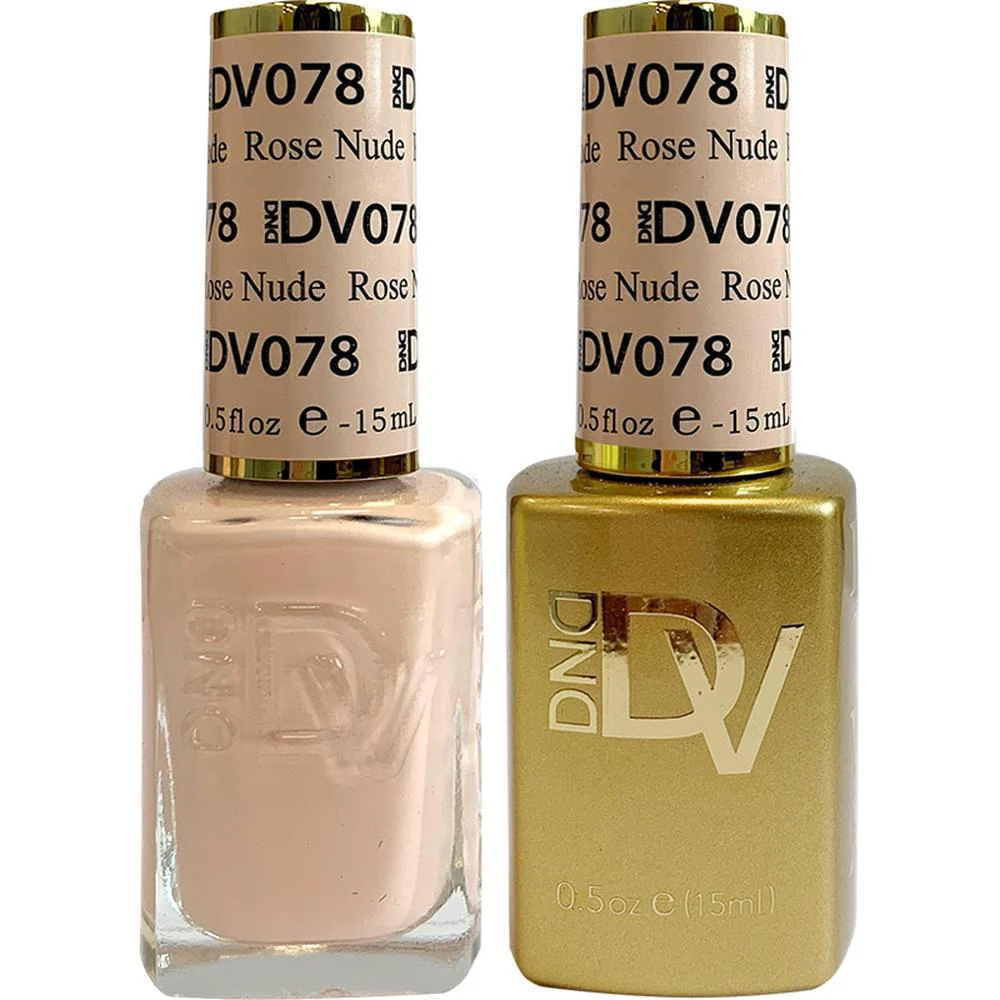 DND Diva Duo Gel - #078 - Rose Nude / Soak-Off Gel Polish 0.5 oz. + Nail Lacquer 0.5 oz.