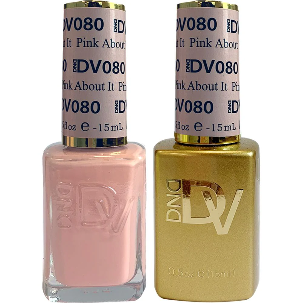 DND Diva Duo Gel - #080 - Pink About It / Soak-Off Gel Polish 0.5 oz. + Nail Lacquer 0.5 oz.