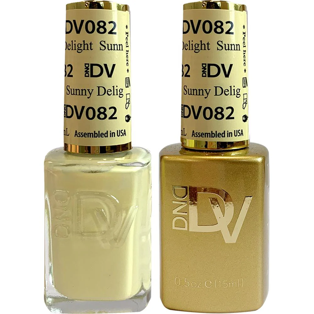 DND Diva Duo Gel - #082 - Sunny Delight / Soak-Off Gel Polish 0.5 oz. + Nail Lacquer 0.5 oz.