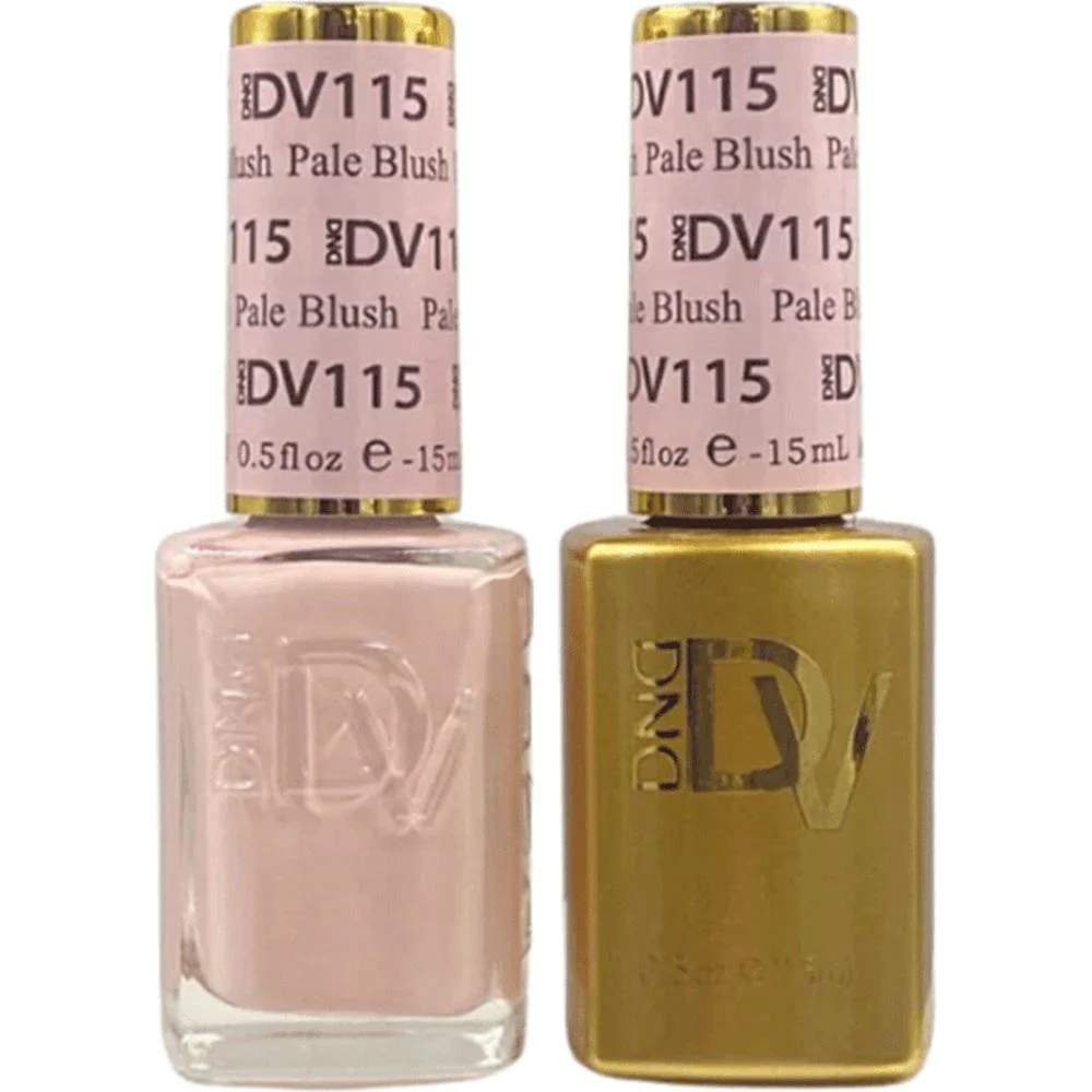 DND Diva Duo Gel - #115 - Pale Blush / Soak-Off Gel Polish 0.5 oz. + Nail Lacquer 0.5 oz.
