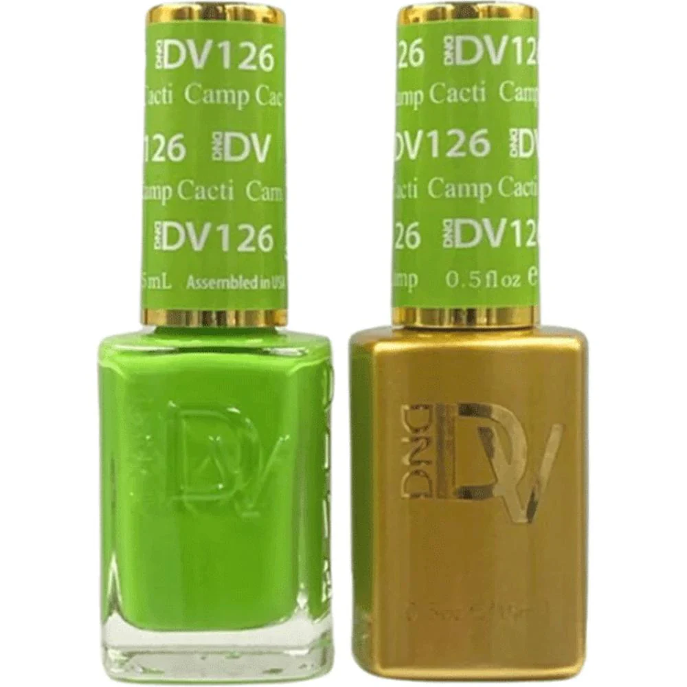 DND Diva Duo Gel - #126 - Camp Cacti / Soak-Off Gel Polish 0.5 oz. + Nail Lacquer 0.5 oz.