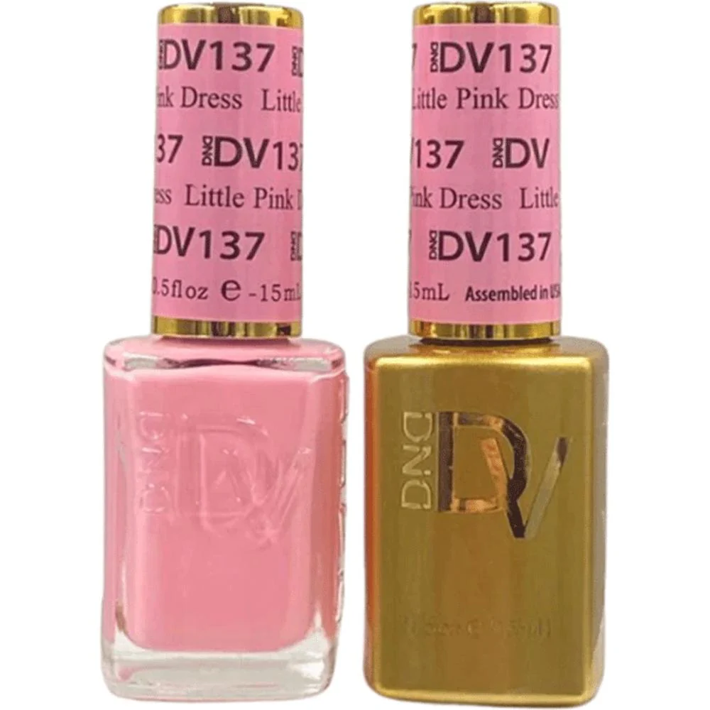 DND Diva Duo Gel - #137 - Little Pink Dress / Soak-Off Gel Polish 0.5 oz. + Nail Lacquer 0.5 oz.