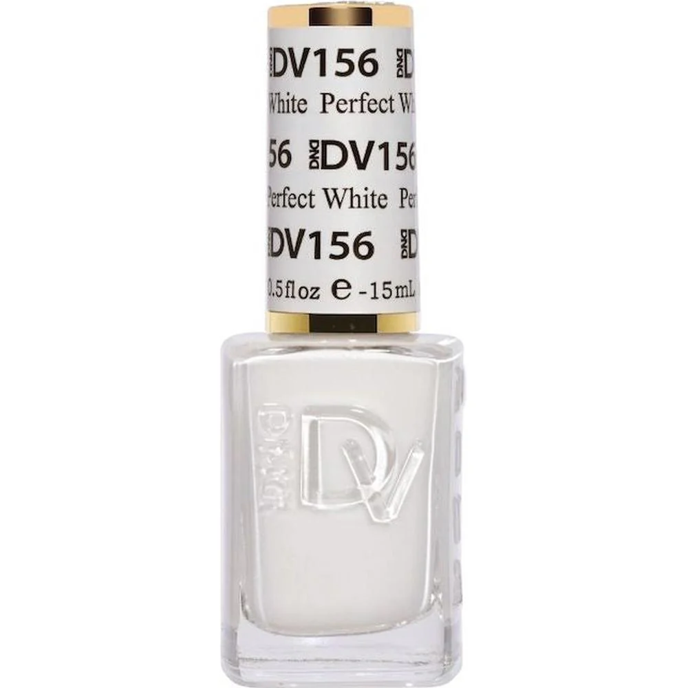DND Diva Duo Gel - #156 - Perfect White / Soak-Off Gel Polish 0.5 oz. + Nail Lacquer 0.5 oz. - Image 4