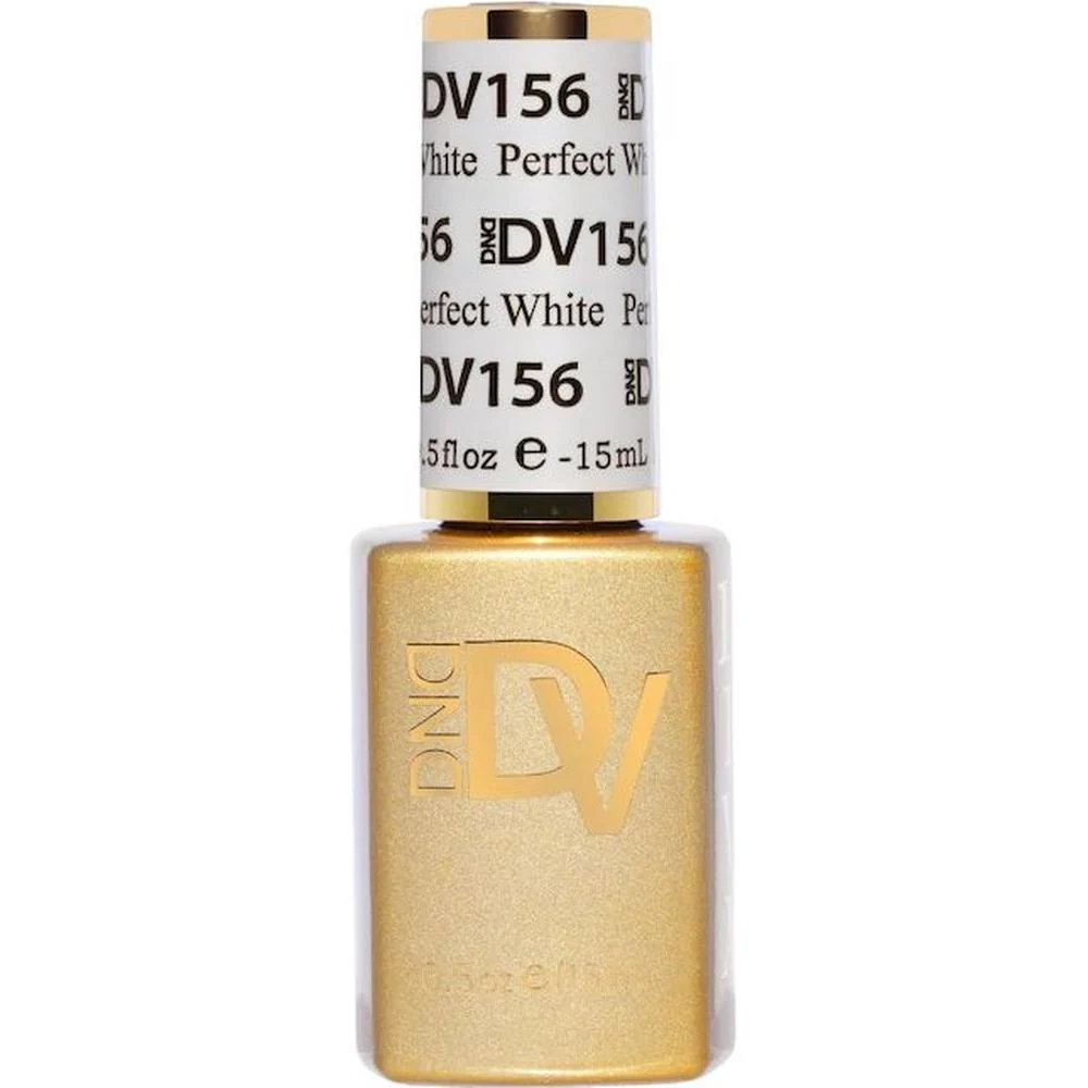 DND Diva Duo Gel - #156 - Perfect White / Soak-Off Gel Polish 0.5 oz. + Nail Lacquer 0.5 oz. - Image 5