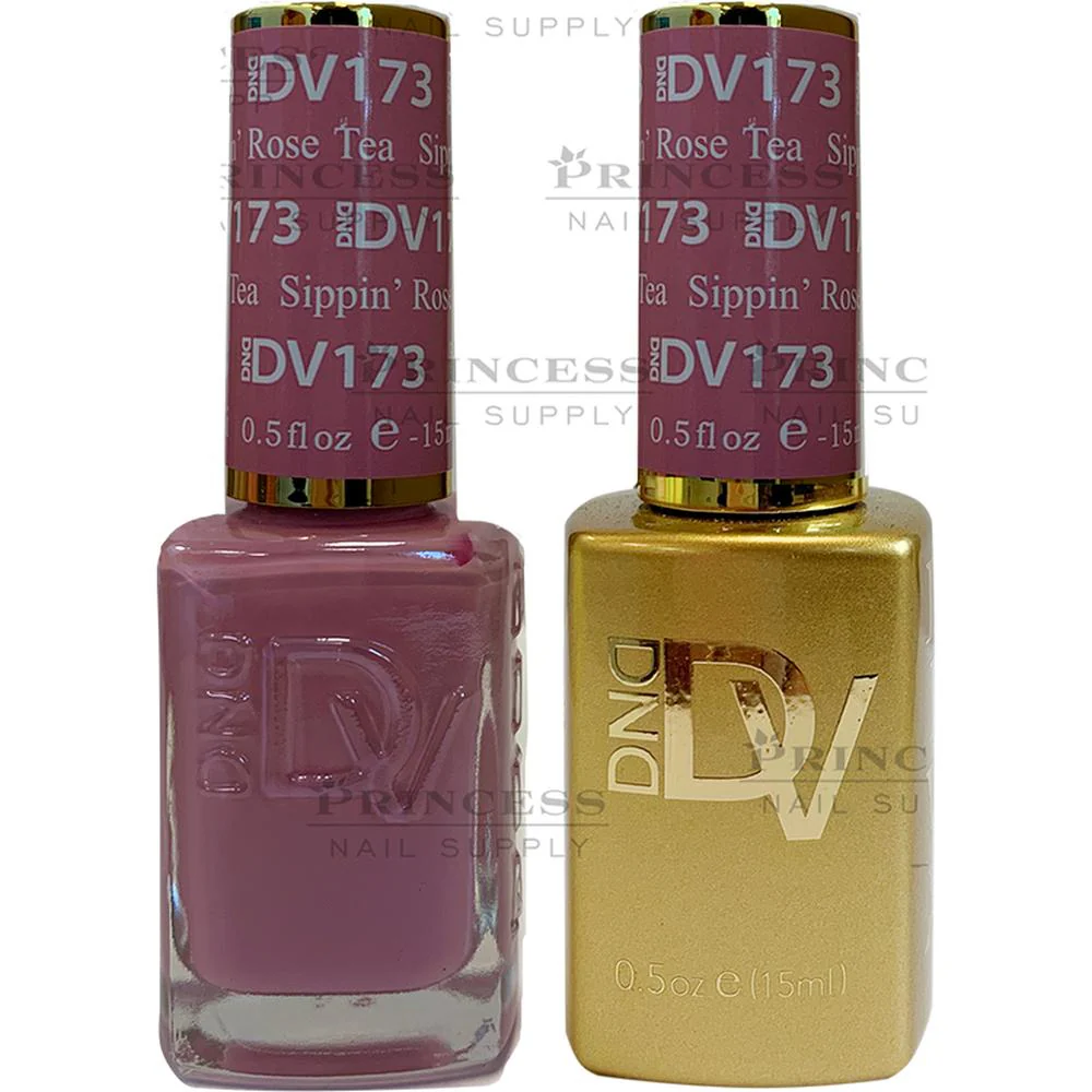 DND Diva Duo Gel - #173 - Sippin' Rose Tea / Soak-Off Gel Polish 0.5 oz. + Nail Lacquer 0.5 oz.