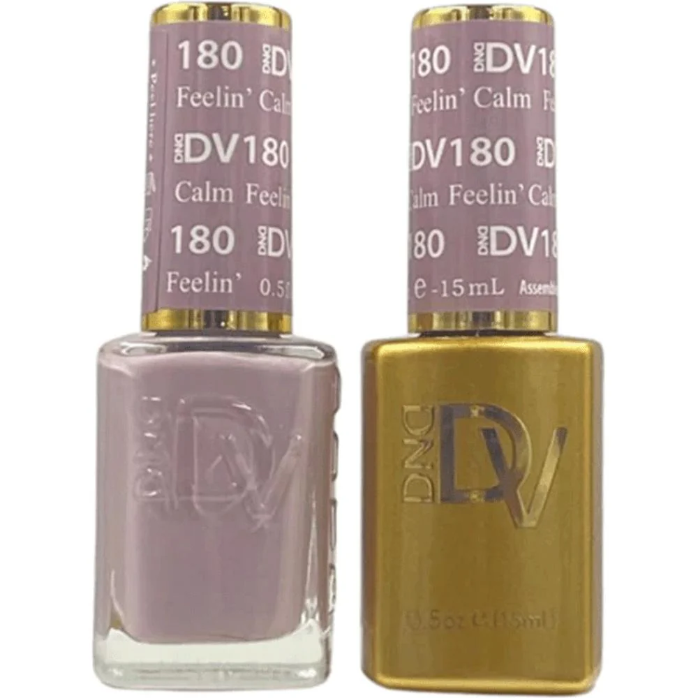 DND Diva Duo Gel - #180 - Feelin' Calm / Soak-Off Gel Polish 0.5 oz. + Nail Lacquer 0.5 oz.