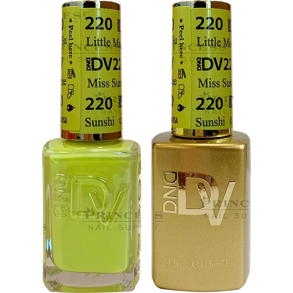 DND Diva Duo Gel - #220 - Little Miss Sunshine / Soak-Off Gel Polish 0.5 oz. + Nail Lacquer 0.5 oz.