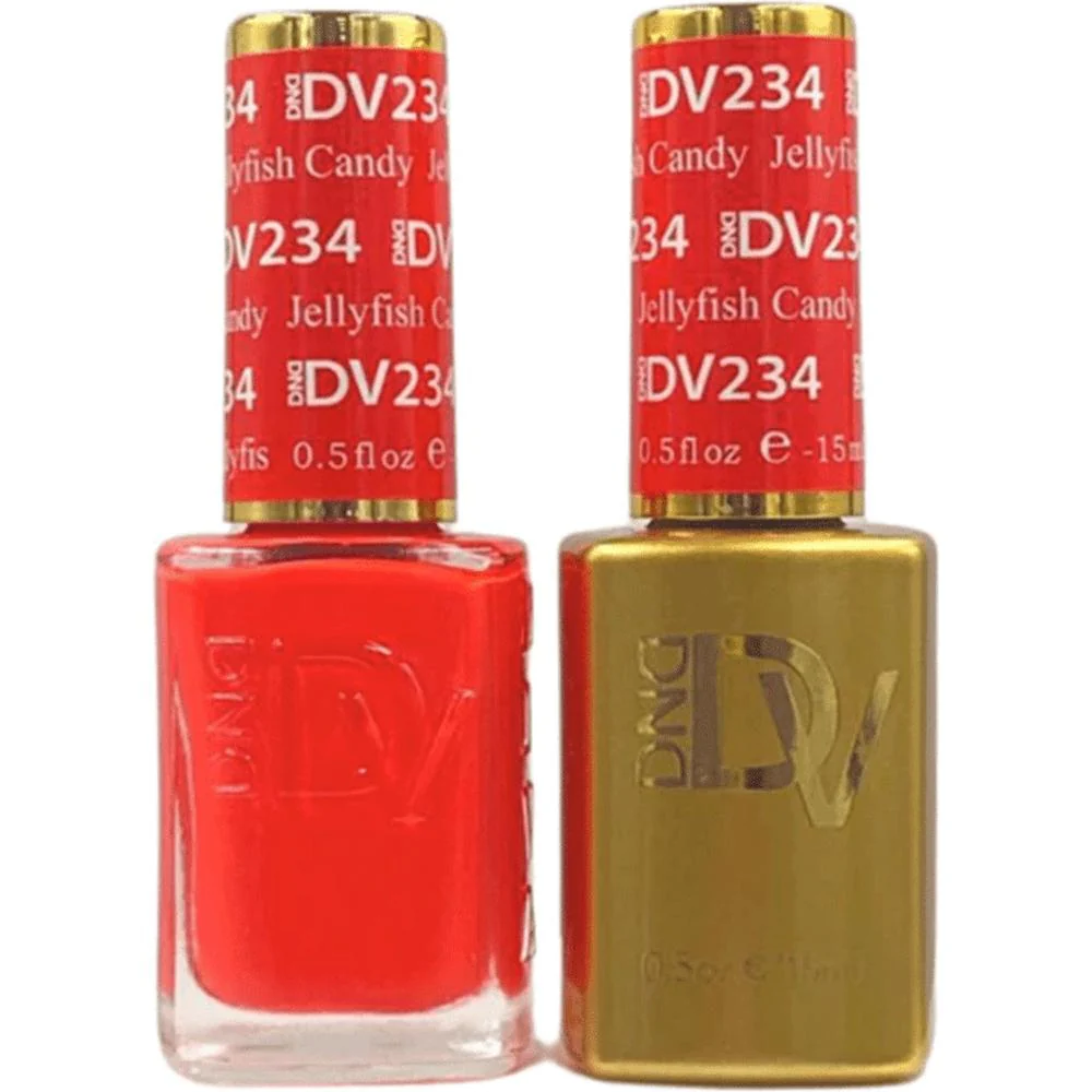 DND Diva Duo Gel - #234 - Jellyfish Candy / Soak-Off Gel Polish 0.5 oz. + Nail Lacquer 0.5 oz.
