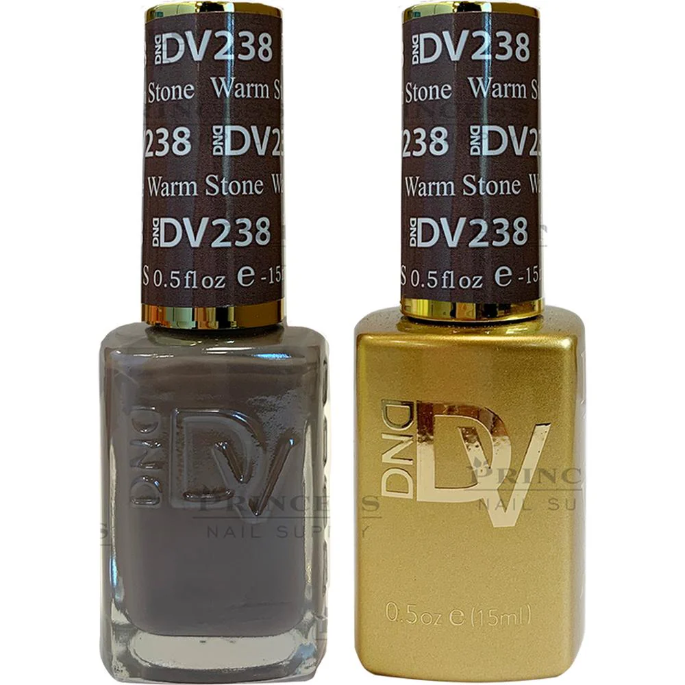 DND Diva Duo Gel - #238 - Warm Stone / Soak-Off Gel Polish 0.5 oz. + Nail Lacquer 0.5 oz.