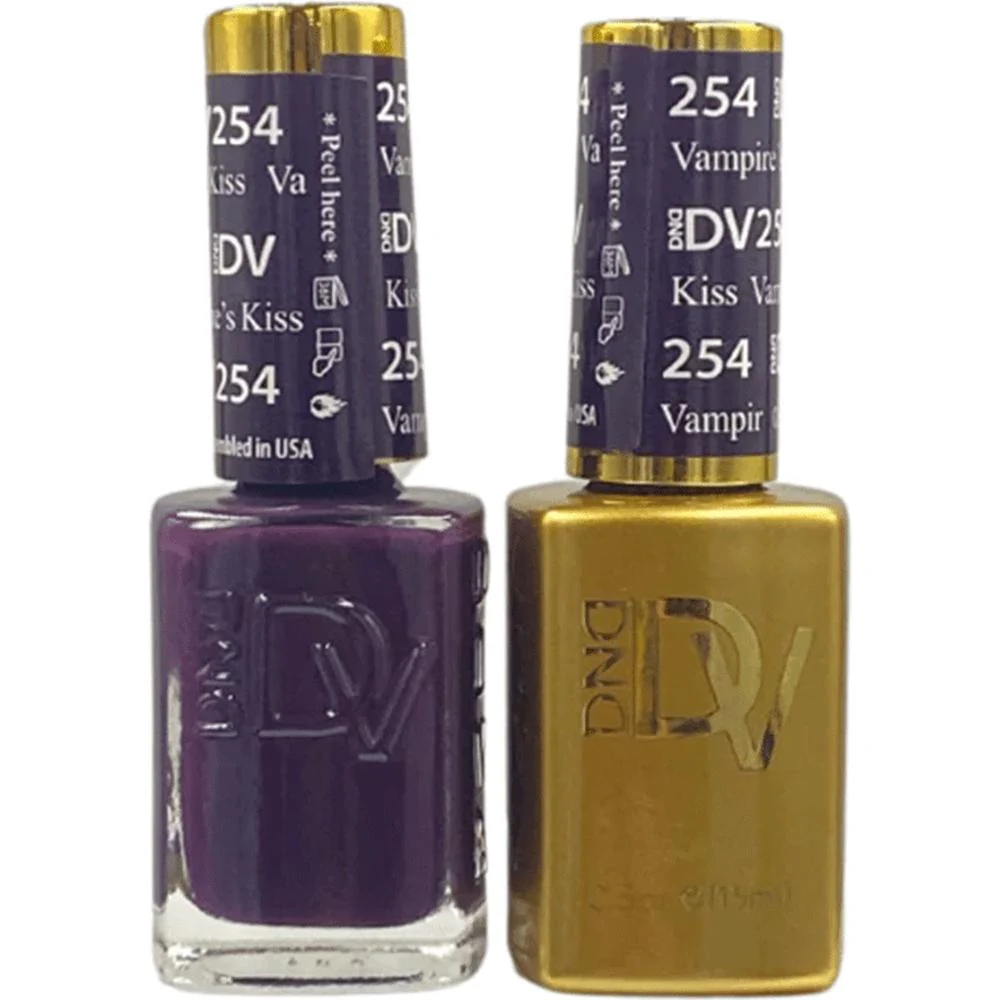 DND Diva Duo Gel - #254 - Vampire's Kiss / Soak-Off Gel Polish 0.5 oz. + Nail Lacquer 0.5 oz.