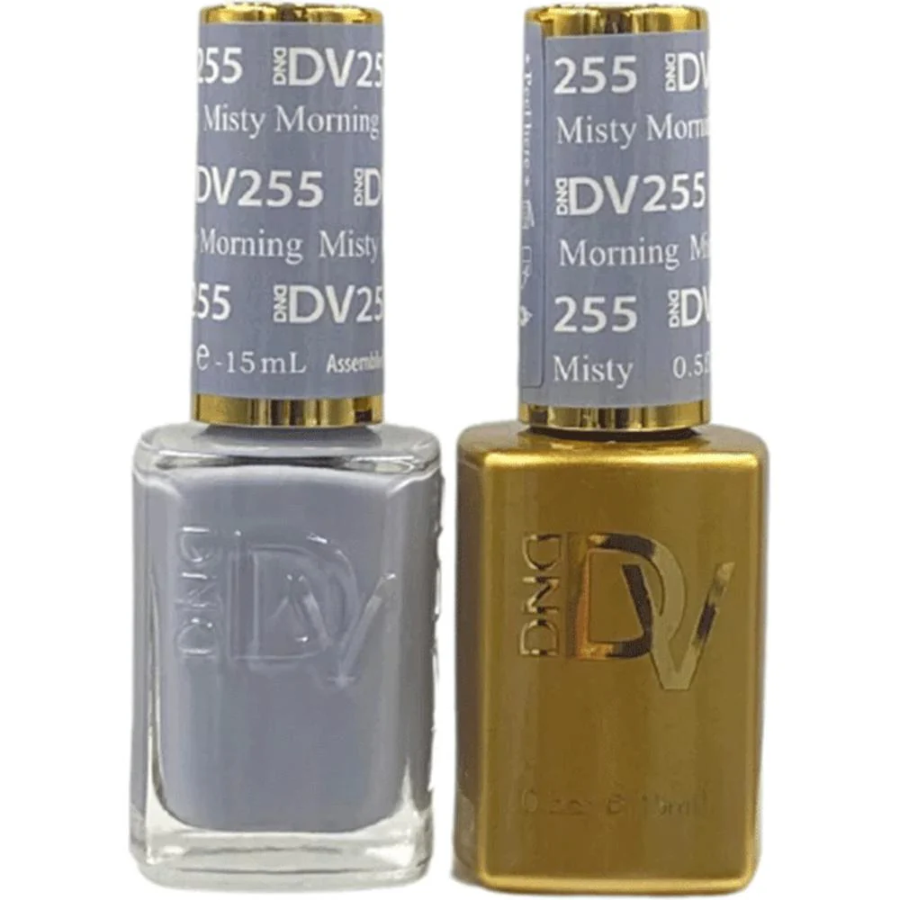 DND Diva Duo Gel - #255 - Misty Morning / Soak-Off Gel Polish 0.5 oz. + Nail Lacquer 0.5 oz.