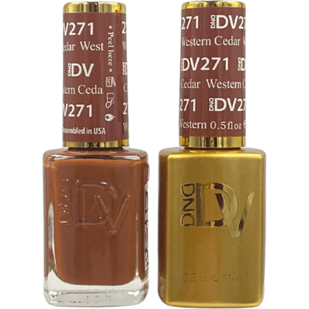 DND Diva Duo Gel - #271 - Western Cedar / Soak-Off Gel Polish 0.5 oz. + Nail Lacquer 0.5 oz.